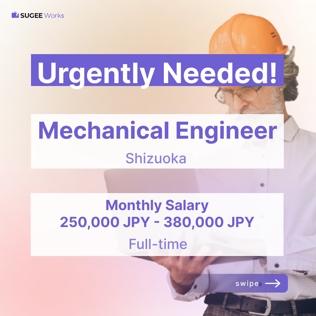 Mechanical Engineer Vacancy in Shizuoka