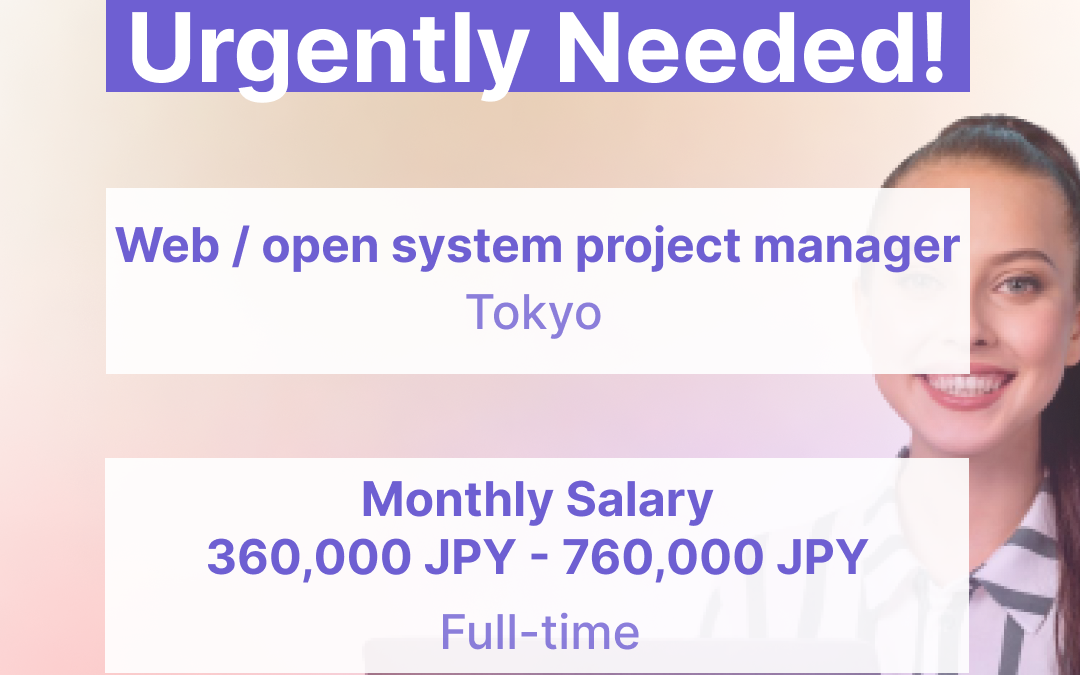 Web/Open System Project Manager (Remote/Tokyo) – JB2022091318626