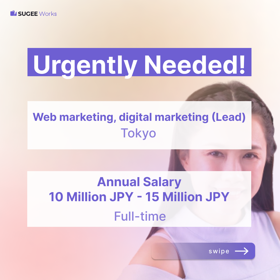 Digital Marketing Lead Vacancy in Tokyo
